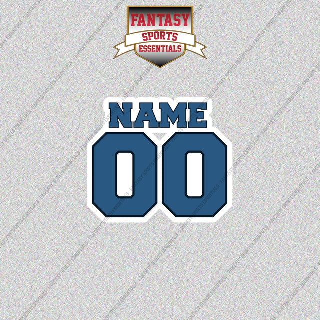 2000s Seattle Seahawks Personalized Name and Number Glossy Stickers