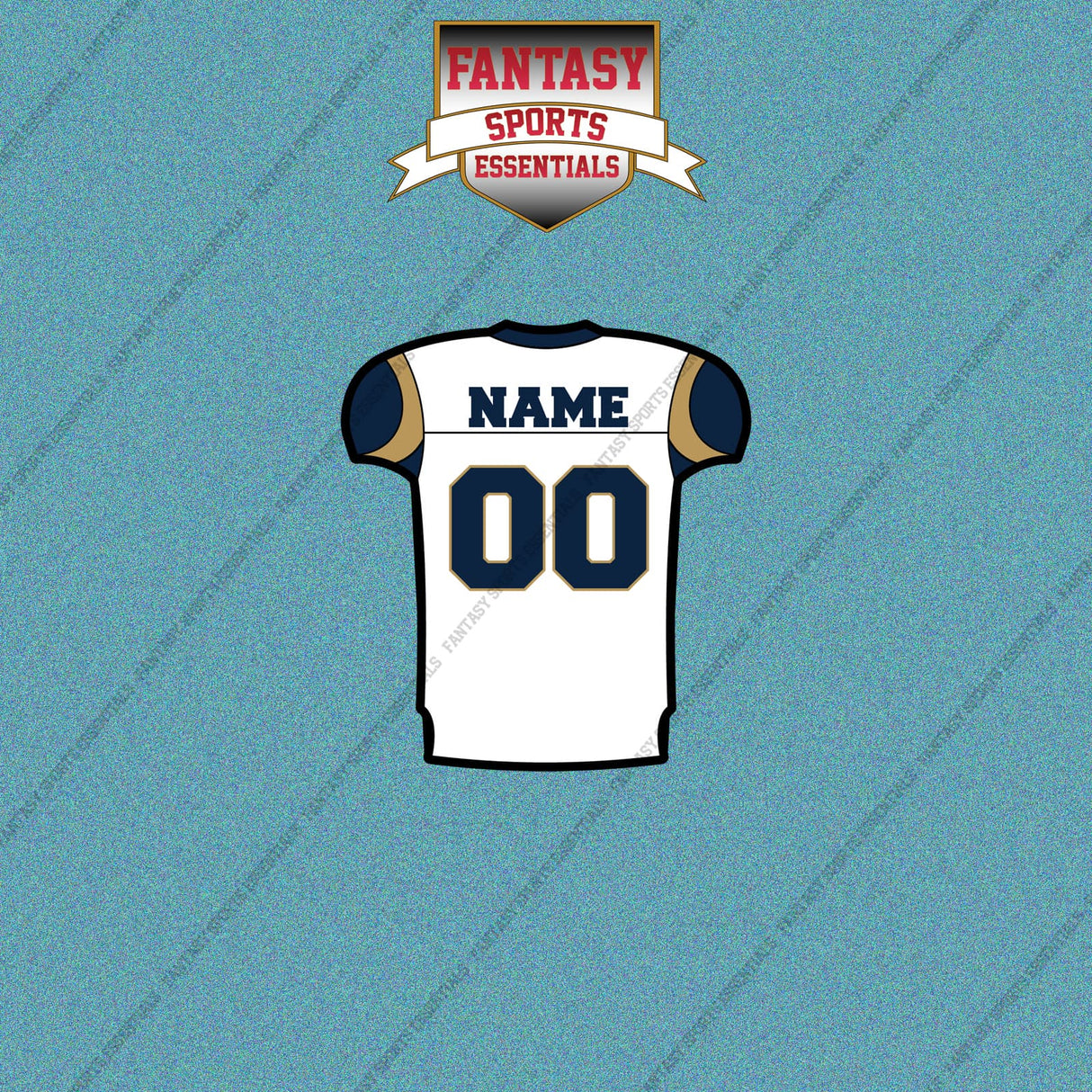 2000s St. Louis Rams Personalized Away Jersey Car Decals