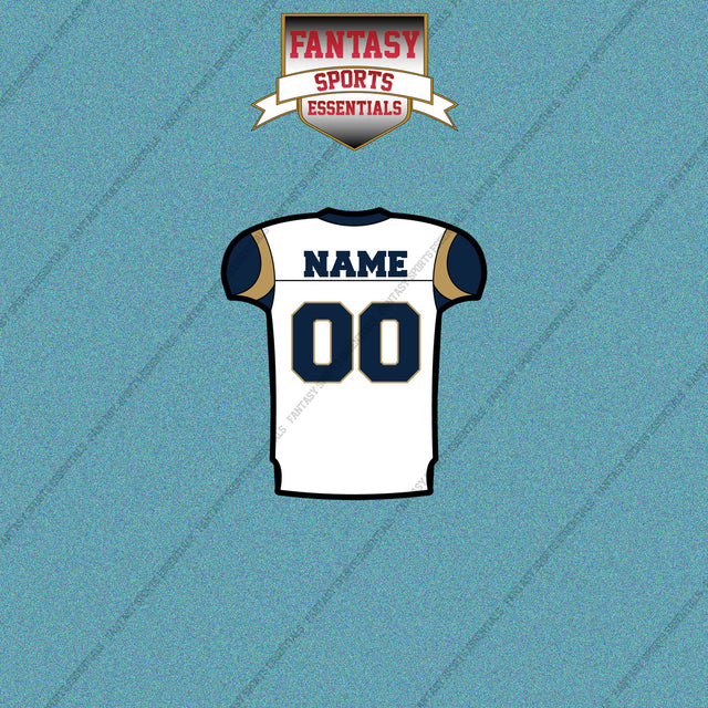 2000s St. Louis Rams Personalized Away Jersey Car Decals