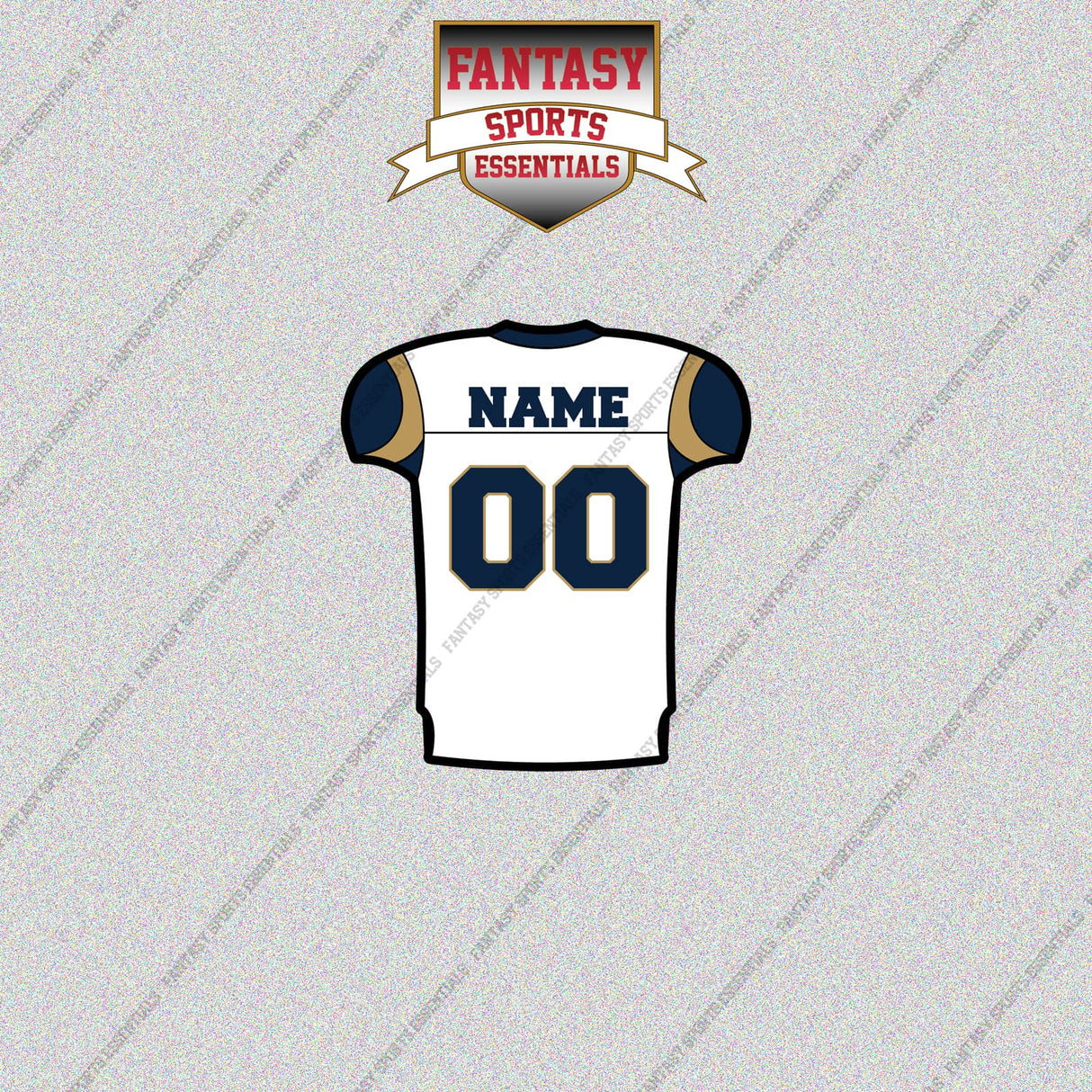 2000s St. Louis Rams Personalized Away Jersey Glossy Stickers