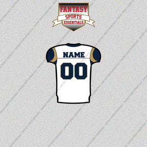 2000s St. Louis Rams Personalized Away Jersey Glossy Stickers