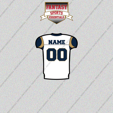 2000s St. Louis Rams Personalized Away Jersey Glossy Stickers