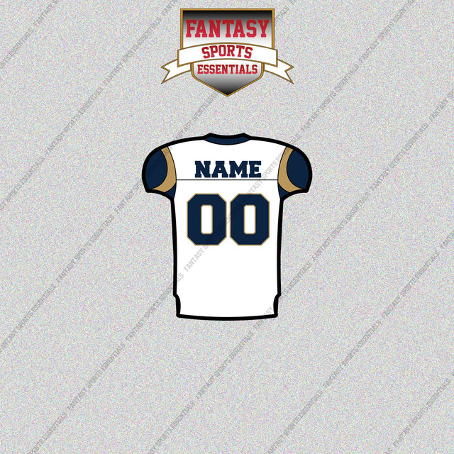 2000s St. Louis Rams Personalized Away Jersey Glossy Stickers