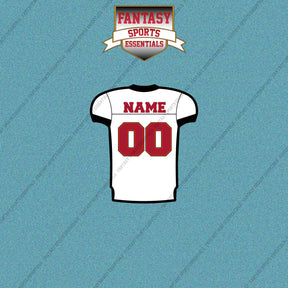 2000s Tampa Bay Buccaneers Personalized Away Jersey Car Decals