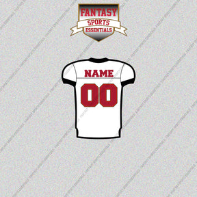 2000s Tampa Bay Buccaneers Personalized Away Jersey Glossy Stickers