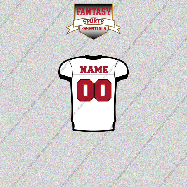 2000s Tampa Bay Buccaneers Personalized Away Jersey Glossy Stickers