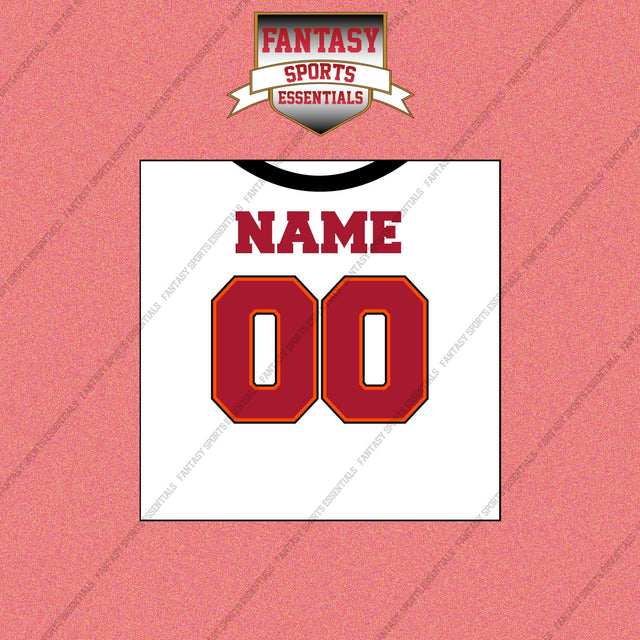 2000s Tampa Bay Buccaneers Personalized Away Jersey Wall Art Prints