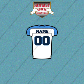 2000s Tennessee Titans Personalized Away Jersey Car Decals
