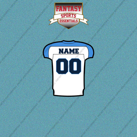2000s Tennessee Titans Personalized Away Jersey Car Decals