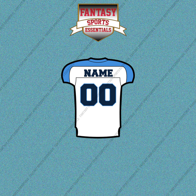 2000s Tennessee Titans Personalized Away Jersey Car Decals