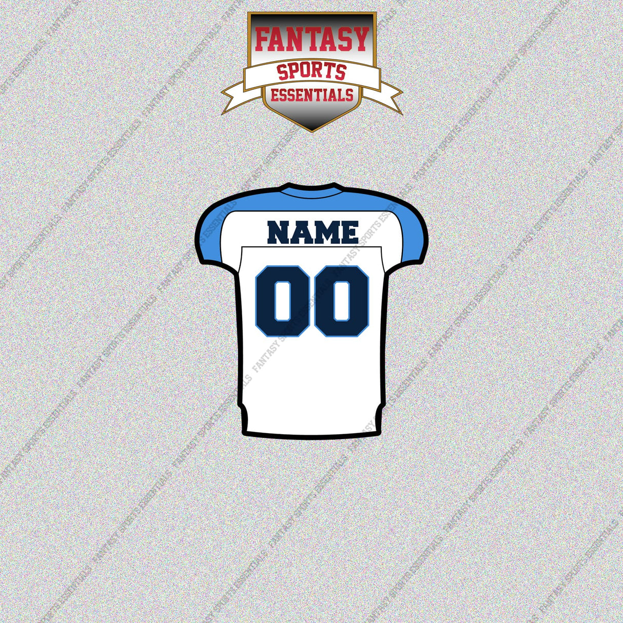 2000s Tennessee Titans Personalized Away Jersey Glossy Stickers