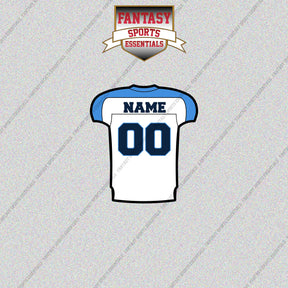 2000s Tennessee Titans Personalized Away Jersey Glossy Stickers