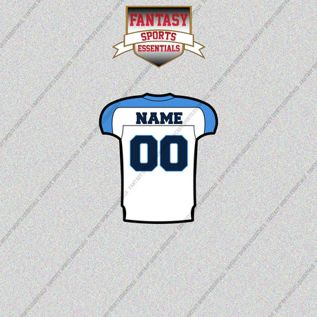 2000s Tennessee Titans Personalized Away Jersey Glossy Stickers