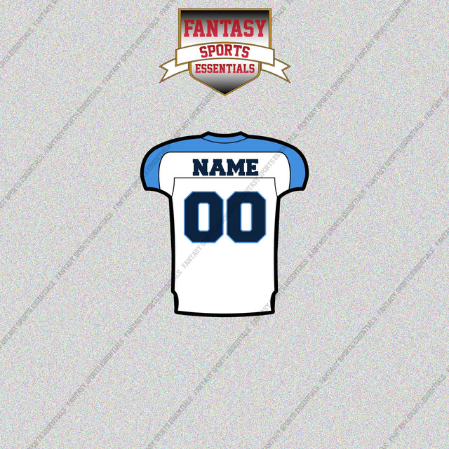 2000s Tennessee Titans Personalized Away Jersey Glossy Stickers