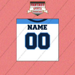 2000s Tennessee Titans Personalized Away Jersey Wall Art Prints