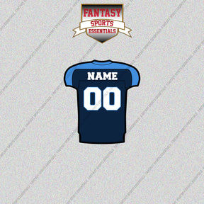 2000s Tennessee Titans Personalized Home Jersey Glossy Stickers
