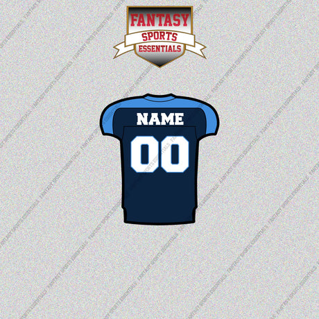 2000s Tennessee Titans Personalized Home Jersey Glossy Stickers