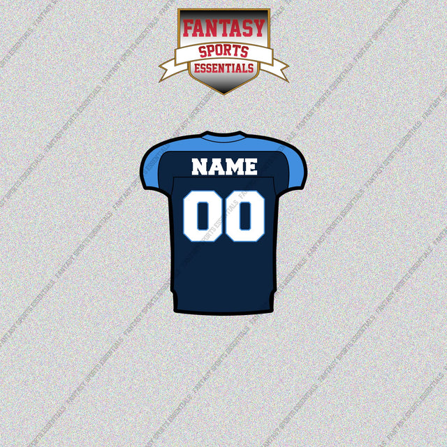 2000s Tennessee Titans Personalized Home Jersey Glossy Stickers