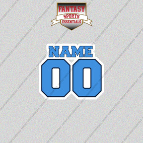 2000s Tennessee Titans Personalized Name and Number Glossy Stickers