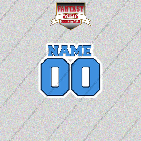 2000s Tennessee Titans Personalized Name and Number Glossy Stickers