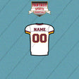 2000s Washington Redskins Personalized Away Jersey Car Decals