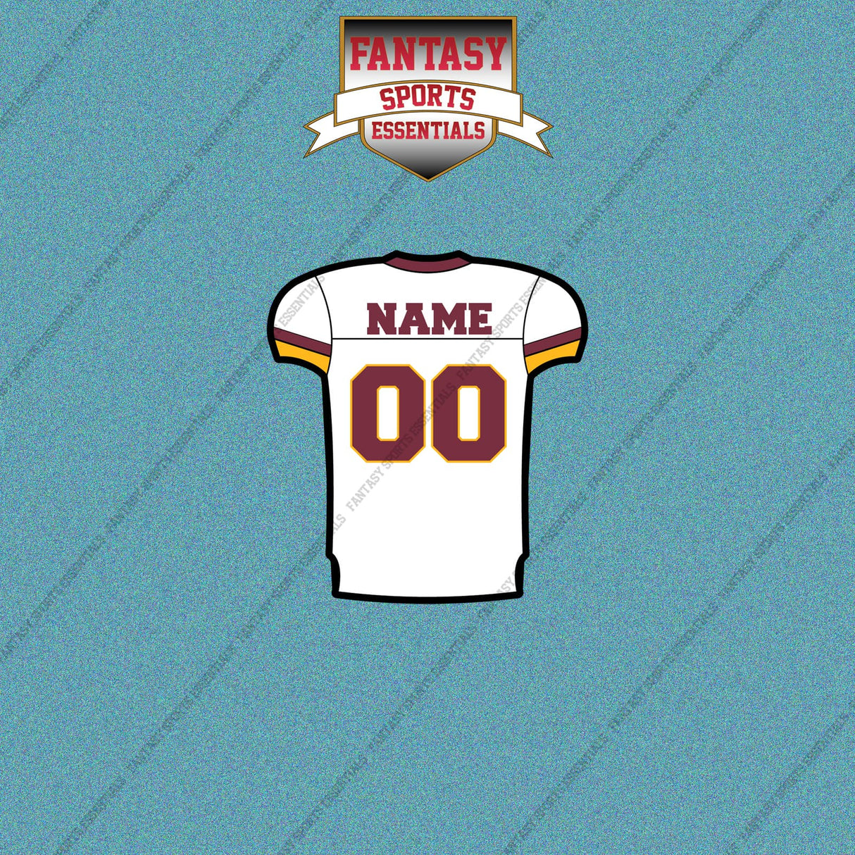2000s Washington Redskins Personalized Away Jersey Car Decals
