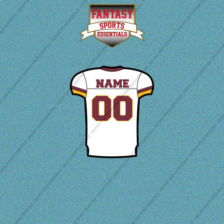 2000s Washington Redskins Personalized Away Jersey Car Decals