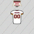 2000s Washington Redskins Personalized Away Jersey Glossy Stickers