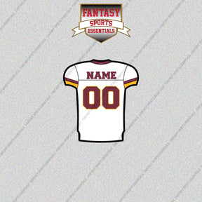 2000s Washington Redskins Personalized Away Jersey Glossy Stickers