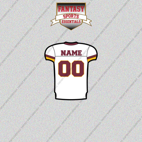 2000s Washington Redskins Personalized Away Jersey Glossy Stickers