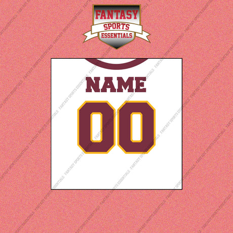 2000s Washington Redskins Personalized Away Jersey Wall Art Prints