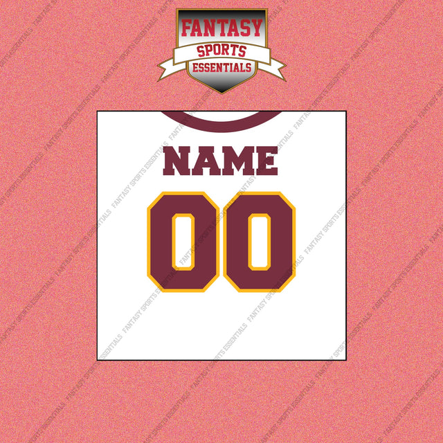 2000s Washington Redskins Personalized Away Jersey Wall Art Prints