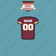 2000s Washington Redskins Personalized Home Jersey Car Decals