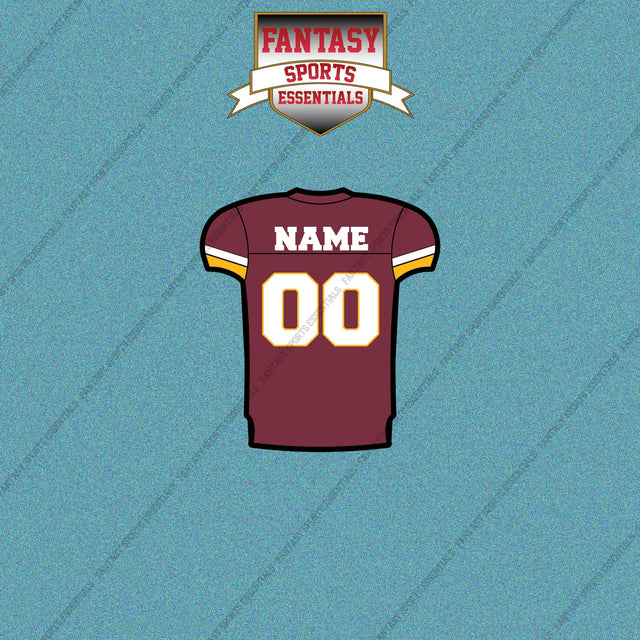 2000s Washington Redskins Personalized Home Jersey Car Decals