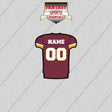 2000s Washington Redskins Personalized Home Jersey Glossy Stickers