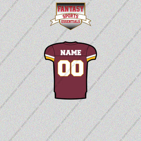 2000s Washington Redskins Personalized Home Jersey Glossy Stickers