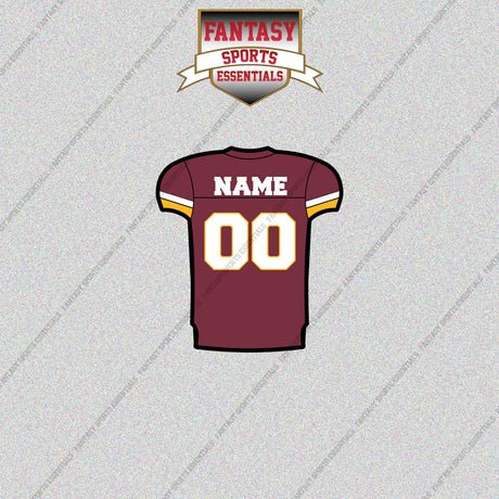 2000s Washington Redskins Personalized Home Jersey Glossy Stickers