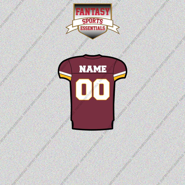 2000s Washington Redskins Personalized Home Jersey Glossy Stickers