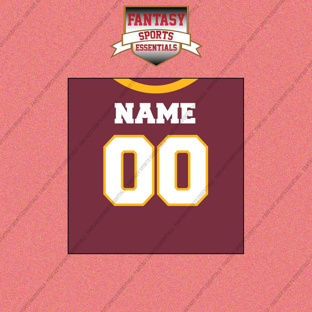 2000s Washington Redskins Personalized Home Jersey Wall Art Prints