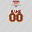 2000s Washington Redskins Personalized Name and Number Glossy Stickers