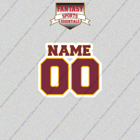 2000s Washington Redskins Personalized Name and Number Glossy Stickers