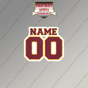 2000s Washington Redskins Personalized Name and Number Magnets