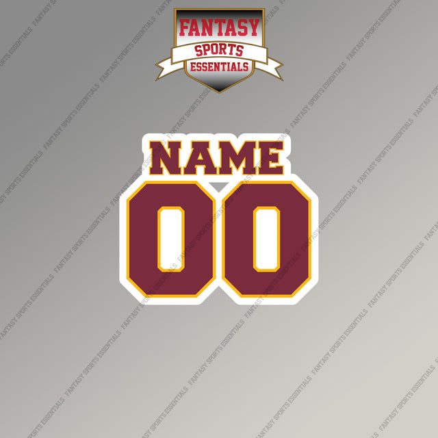 2000s Washington Redskins Personalized Name and Number Magnets