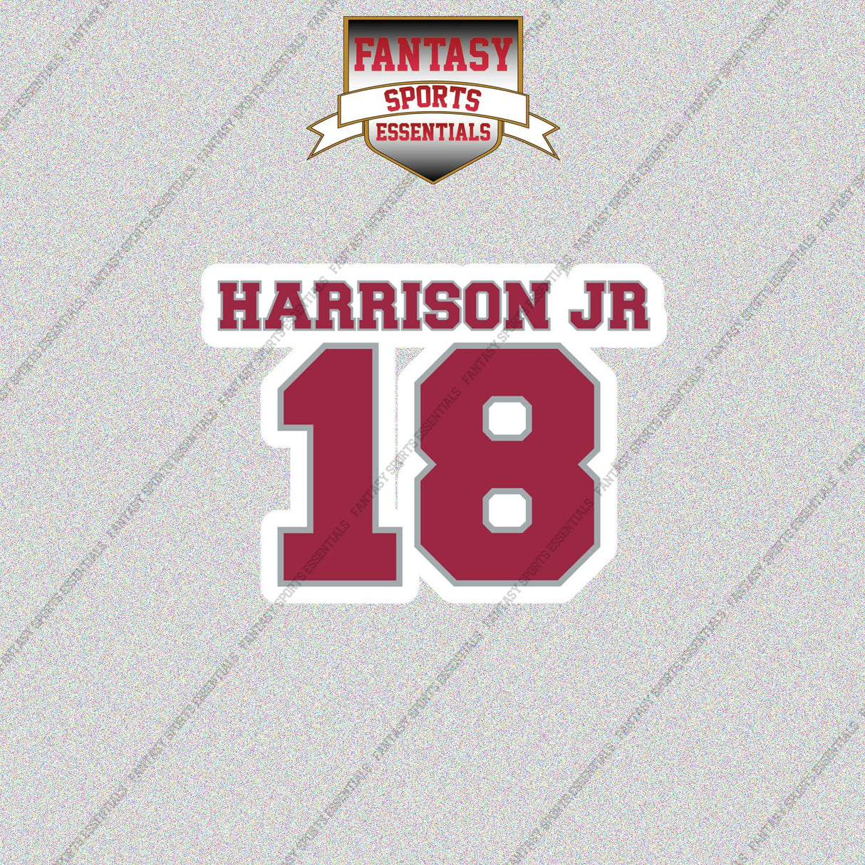 2026 Arizona Cardinals Name and Number Glossy Stickers