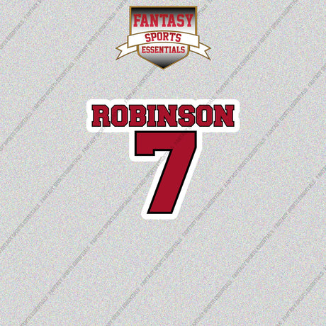 2026 Atlanta Falcons Name and Number Glossy Stickers