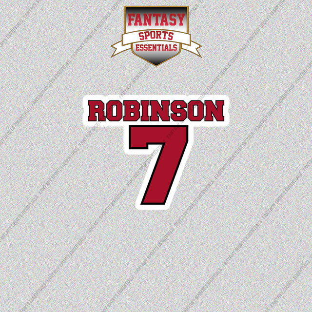 2026 Atlanta Falcons Name and Number Glossy Stickers