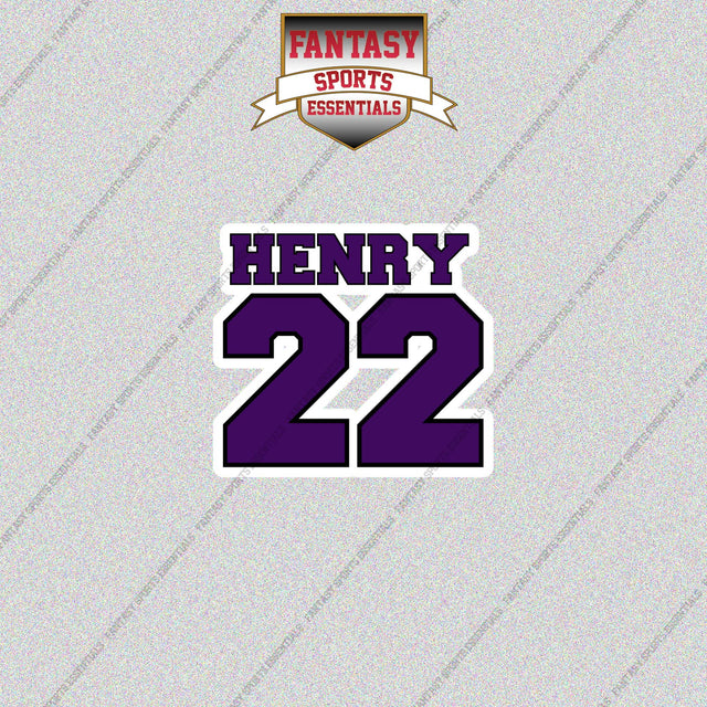 2026 Baltimore Ravens Name and Number Glossy Stickers