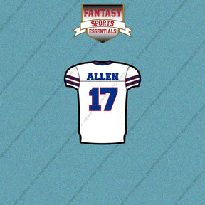 2026 Buffalo Bills Away Jersey Car Decals