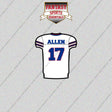 2026 Buffalo Bills Away Jersey Glossy Stickers