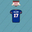 2026 Buffalo Bills Home Jersey Car Decals